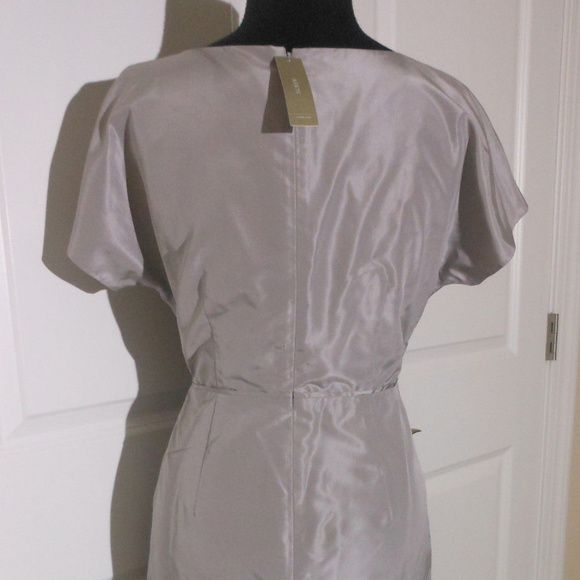 J CREW Lexa Dress in Silk Taffeta 6 NWT GREY - Picture 6 of 7